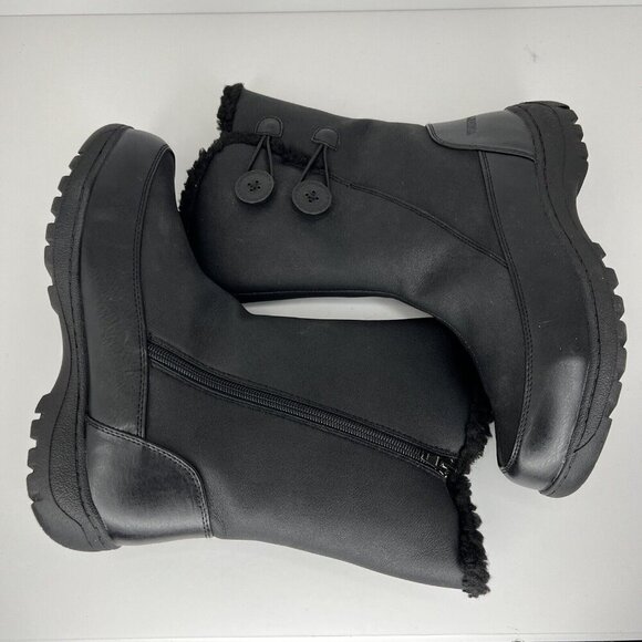 Weatherproof Cold Weather Boots Womens Size 9 Dual Button Side Zipper Closure - Picture 7 of 9
